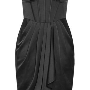 City Chic Black Strapless Sheath Cocktail Dress